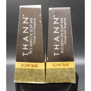Thann Rice Bran Oil Soap Bar Orange & Tangerine Travel Size Aromatic Wood 2 Bars